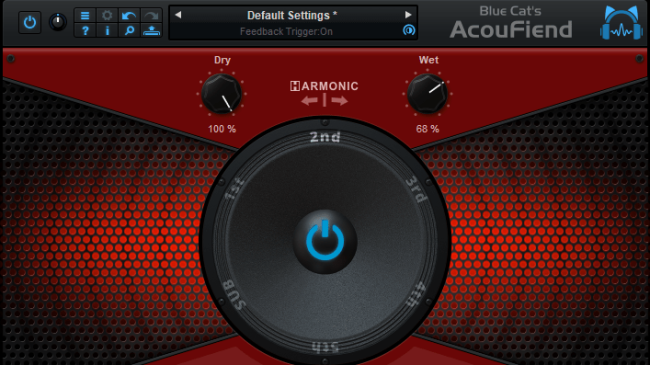 Blue Cat's AcouFiend - Creative Acoustic Feedback Simulator Plug-in (VST, VST3, AAX and Audio Unit)
