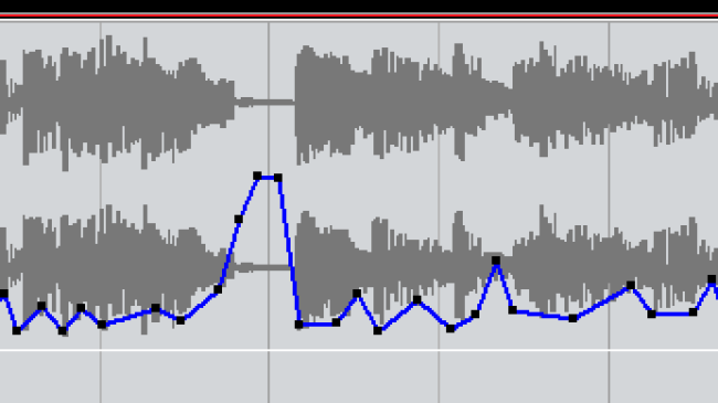 Blue Cat's DP Meter Pro - Inverted Envelope Generated by the DPMP in Steinberg Cubase