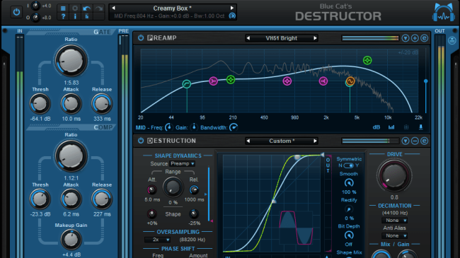 Blue Cat's Destructor - Distortion and Amp Simulation Plug-In (VST, AU, AAX, VST3)