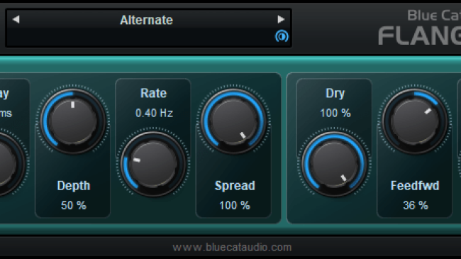 Blue Cat's Flanger - Classic Flanging Effect Audio Plug-in (VST, AU, RTAS, AAX, VST3) (Freeware)