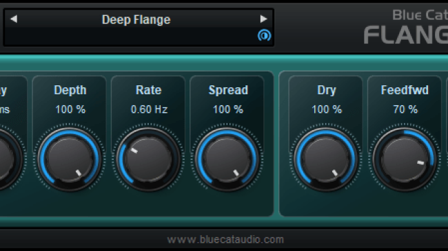 Blue Cat's Flanger - Classic Flanging Effect Audio Plug-in (VST, AU, RTAS, AAX, VST3) (Freeware) Blue Cat's Flanger - Classic Flanging Effect Audio Plug-in (VST, AU, RTAS, AAX, VST3) (Freeware)