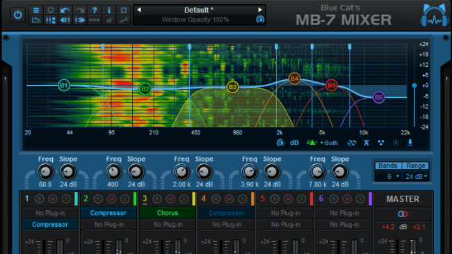 Blue Cat's MB-7 Mixer - Multi Band Mixing Plug-in and VST/VST3/AU Host